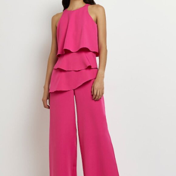 River Island Pants - River Island Women's Pink Layered Jumpsuit NWT US2